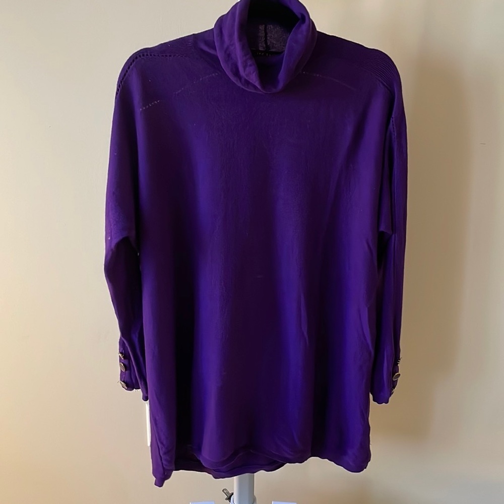 Ted Baker purple turtleneck oversized sweater, size S
